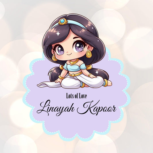 Die - Cut Gift Tags/Gift Labels - Princess Jasmine - Chatterbox Labels - Gift Tags