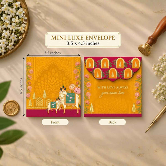 Luxe Gold Foil Money Envelopes - Pichwai Design