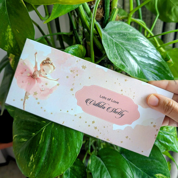 Personalised Money Envelopes - Little Ballerina Theme - Set of 20 - Chatterbox Labels - Envelopes