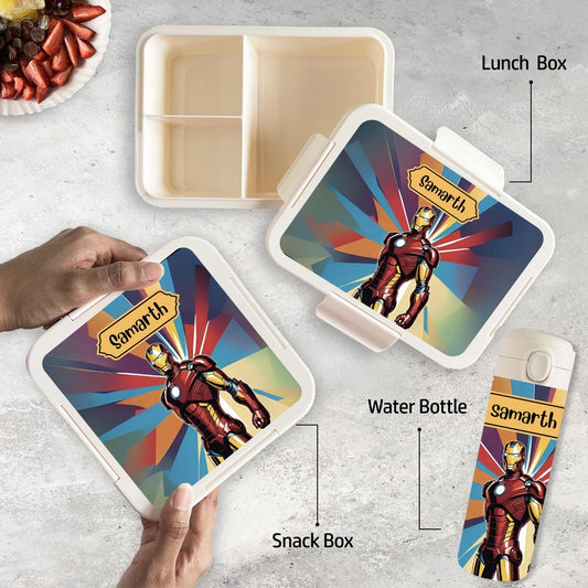 Personalised Recess Combo- Lunch Box, Snack Box & Water Bottle