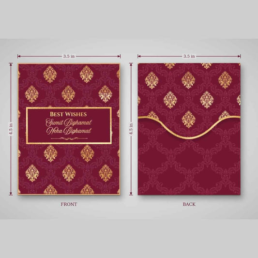 Luxe Gold Foil Money Envelopes- Elegant Crimson & Gold