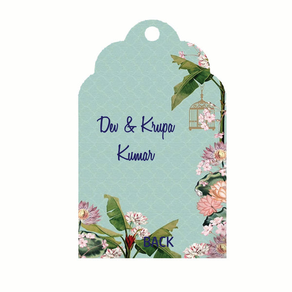 Premium Personalised Gift Tags - Caged Blossom - Set of 15 Chatterbox Labels
