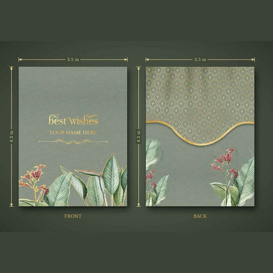 Luxe Gold Foil Money Envelopes - Tropical Gold