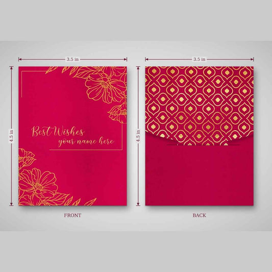 Luxe Gold Foil Money Envelopes - Royal Crimson