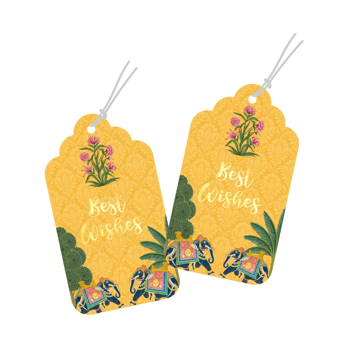 Luxe Gift Tags -Royal Elephant Yellow- Set of 20 Chatterbox Labels