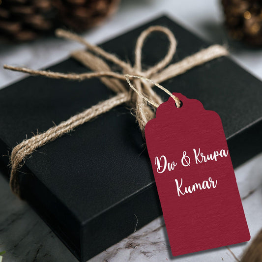 Premium Personalised Gift Tags - Rouge Temple Bells - Set of 15 - Chatterbox Labels - Gift Tags