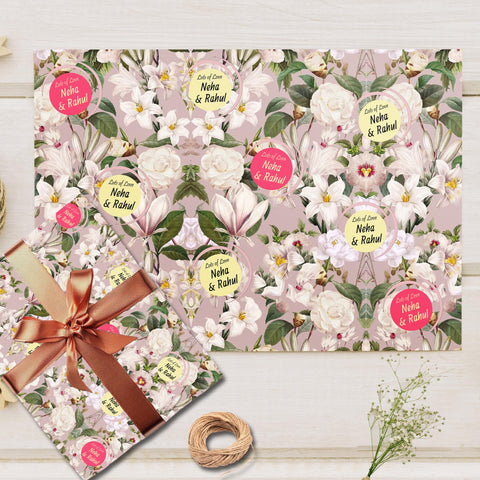 Custom Gift Wrapping Paper - Bespoke Petal Symphony
