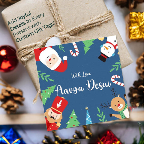 Personalised Christmas Gift Tags -Peek a boo- Set of 10 Chatterbox Labels