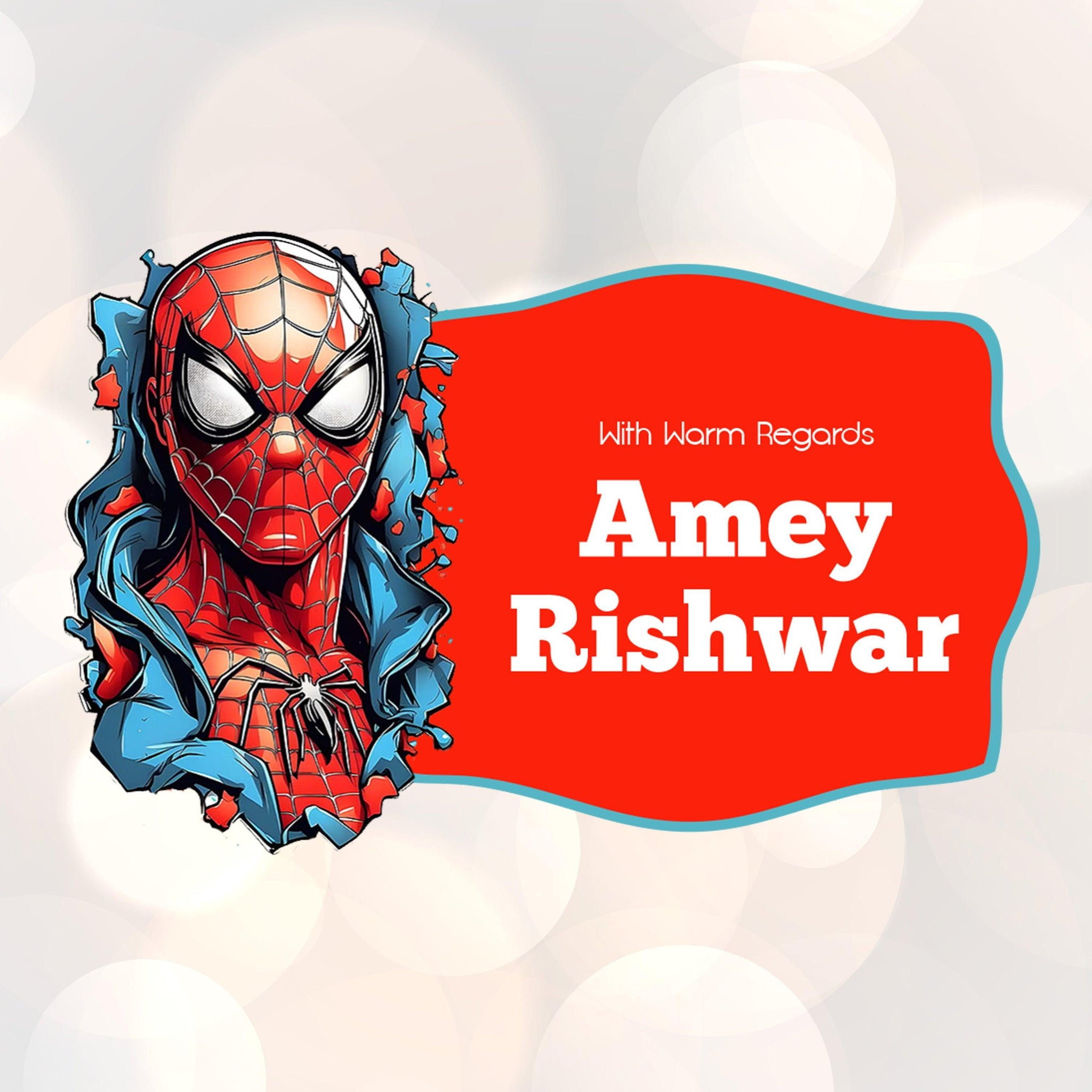 Die-Cut Gift Tags/Gift Labels - Spiderman Design