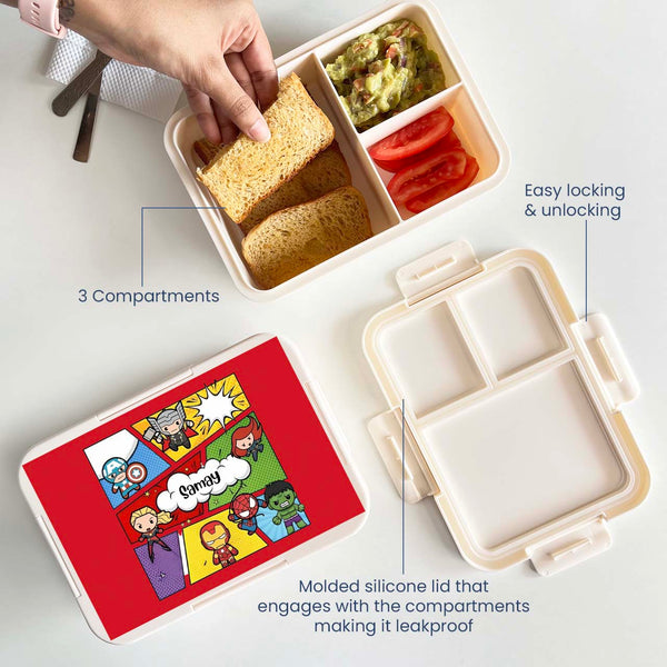 Custom Snack Box & Lunch Box for kids - Superhero Theme