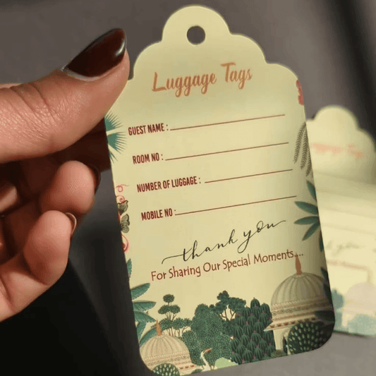 Personalised Luggage Tags for Weddings - The Royal Garden - Chatterbox Labels - Luggage Tags