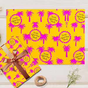 Custom Gift Wrapping Paper - Tropical Glow