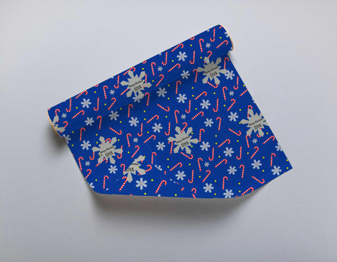 Personalised Merry Christmas Gift Wrapping Paper -Snow Flakes Theme Chatterbox Labels