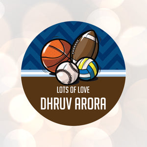 Die-Cut Gift Tags/Gift Labels - Sports Design