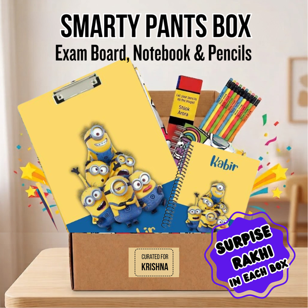Smarty Pants Rakhi Gift Box - Examboard, Notebook & Doms Pencils