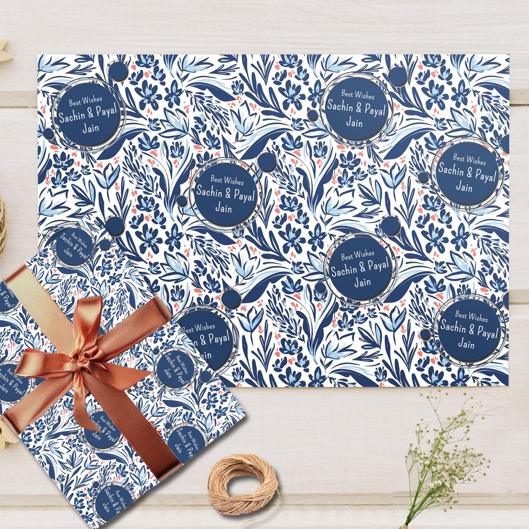 Custom Gift Wrapping Paper - Whispering Blossoms