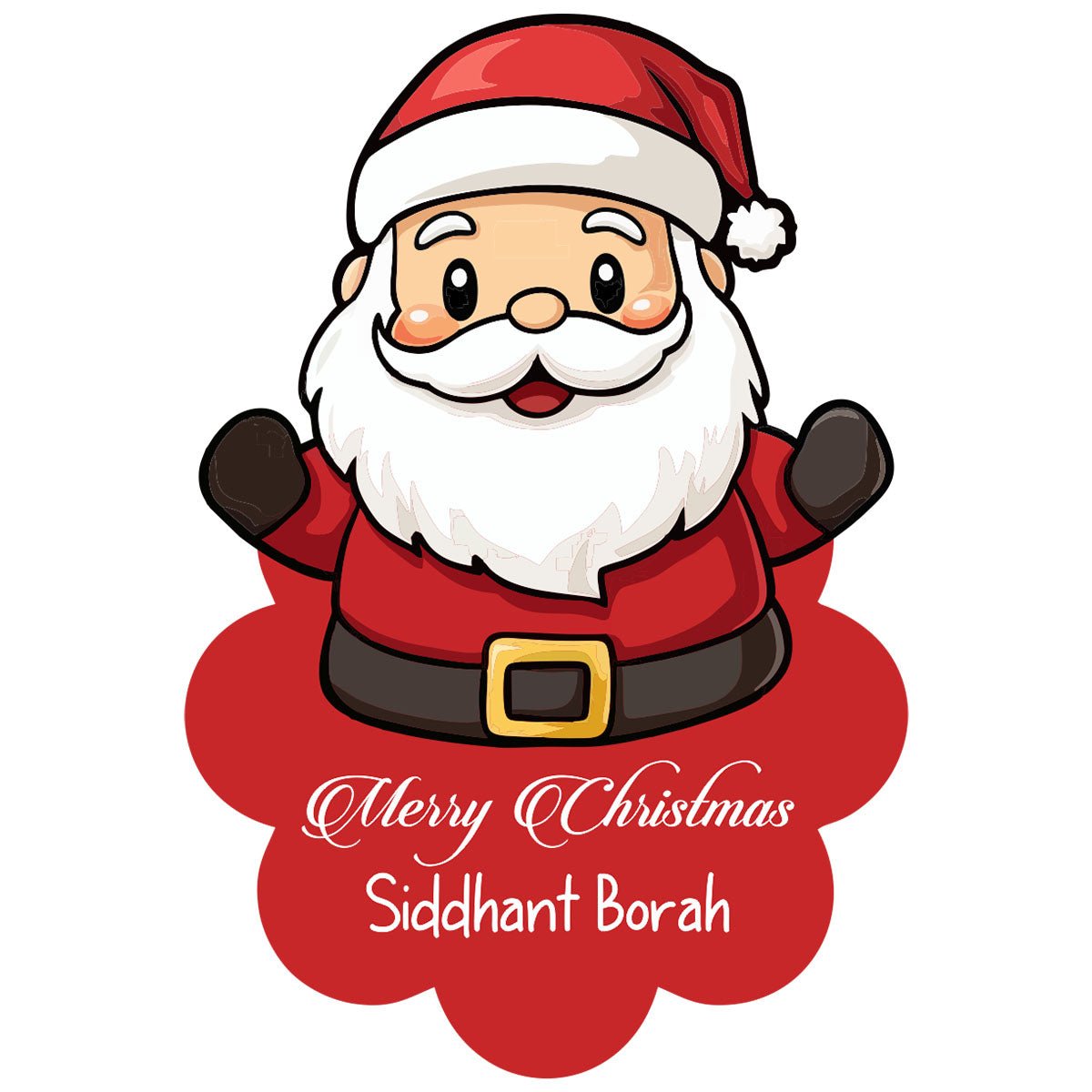 Custom Shape Christmas Gift Tags/Gift Labels - Red & Jolly - Chatterbox Labels - Gift Tags