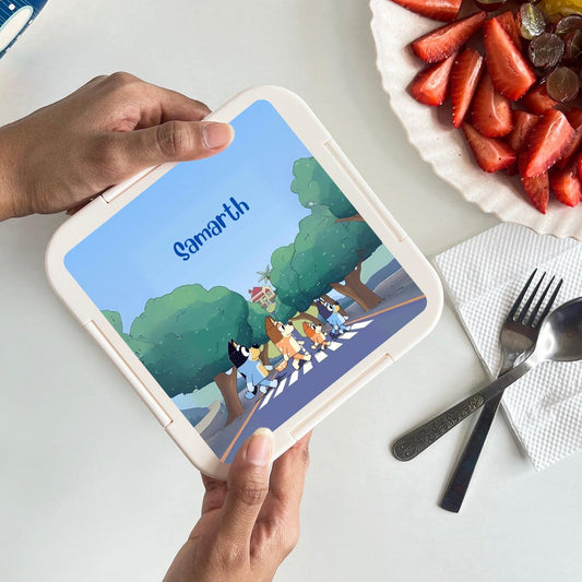 Custom Snack Box & Lunch Box for kids - Bluey Design - Chatterbox Labels - Lunch Box