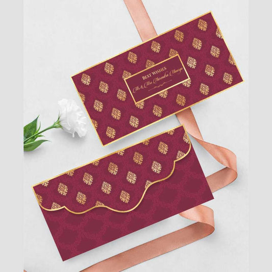 Luxe Money Envelopes - Elegant Crimson & Gold - Set of 20 - Chatterbox Labels - Luxe Envelopes