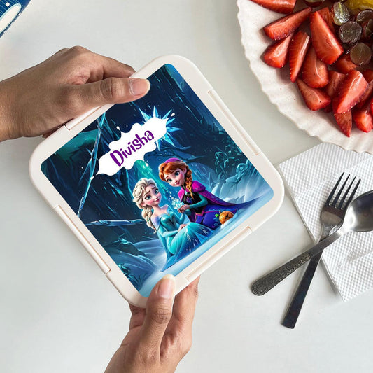Custom Snack Box & Lunch Box for kids - Frozen Design - Chatterbox Labels - Lunch Box