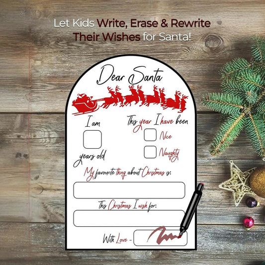 Dear Santa - Reusable Sign Board - Chatterbox Labels - Christmas Gift