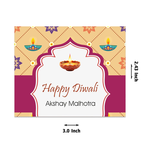 Happy Diwali Gift Tags/Gift Labels - Die - Cut Shape - Blessings & Light Design - Chatterbox Labels - Gift Tags