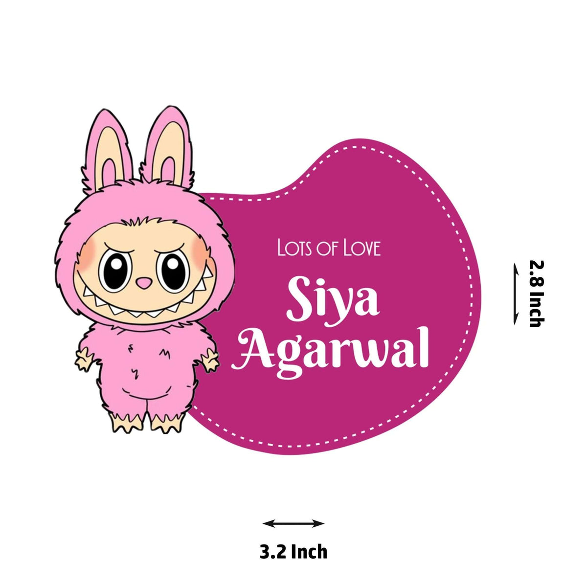 Die - Cut Gift Tags/Gift Labels - Labubu Design - Chatterbox Labels - Gift Tags