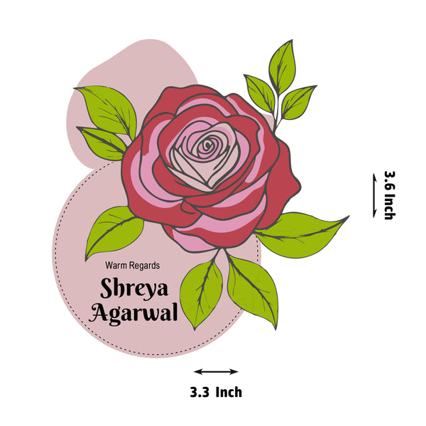 Die-Cut Gift Tags/Gift Labels - Rose Elegance Design