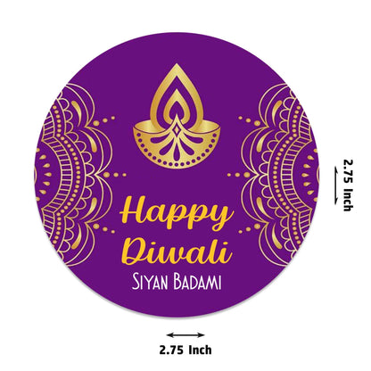 Happy Diwali Gift Tags/Gift Labels - Die - Cut Shape - Mystic Royale Design - Chatterbox Labels - Gift Tags