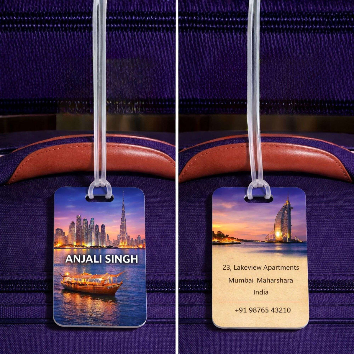 Personalised Luggage Tags - Dubai Design - Chatterbox Labels - Luggage Tags