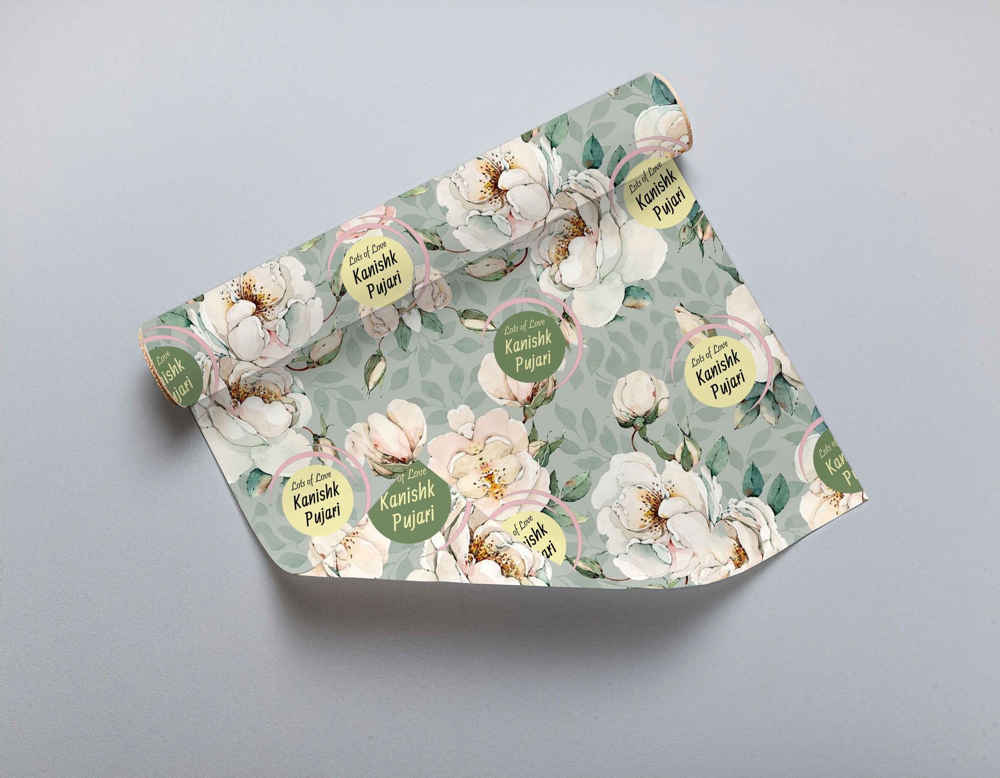 Personalised Gift Wrapping Paper - Bespoke Eternal Blossoms Chatterbox Labels