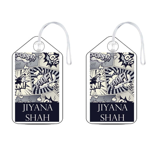 Bag Tags Comic Strip Design - Set of 5 - Chatterbox Labels - Bag Tags