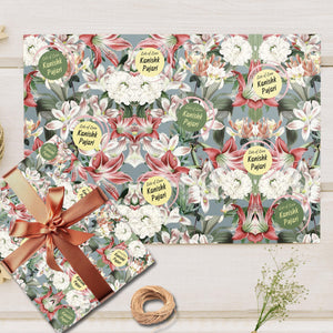 Custom Gift Wrapping Paper - Blooming Mirage- 10 sheets