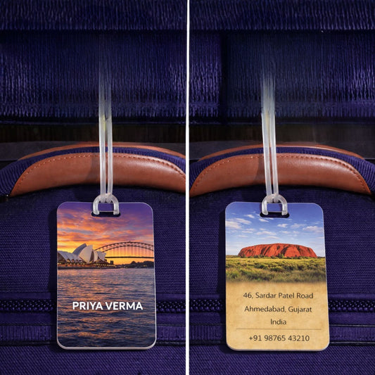 Personalised Luggage Tags - Australia Design - Chatterbox Labels - Luggage Tags