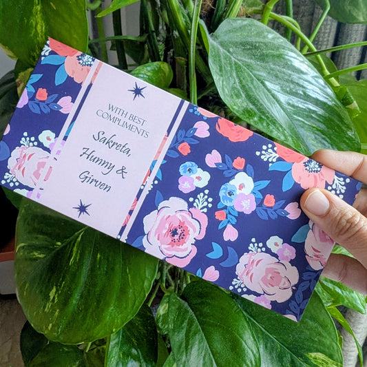 Personalised Money Envelopes - Floral Design - Chatterbox Labels - Envelopes