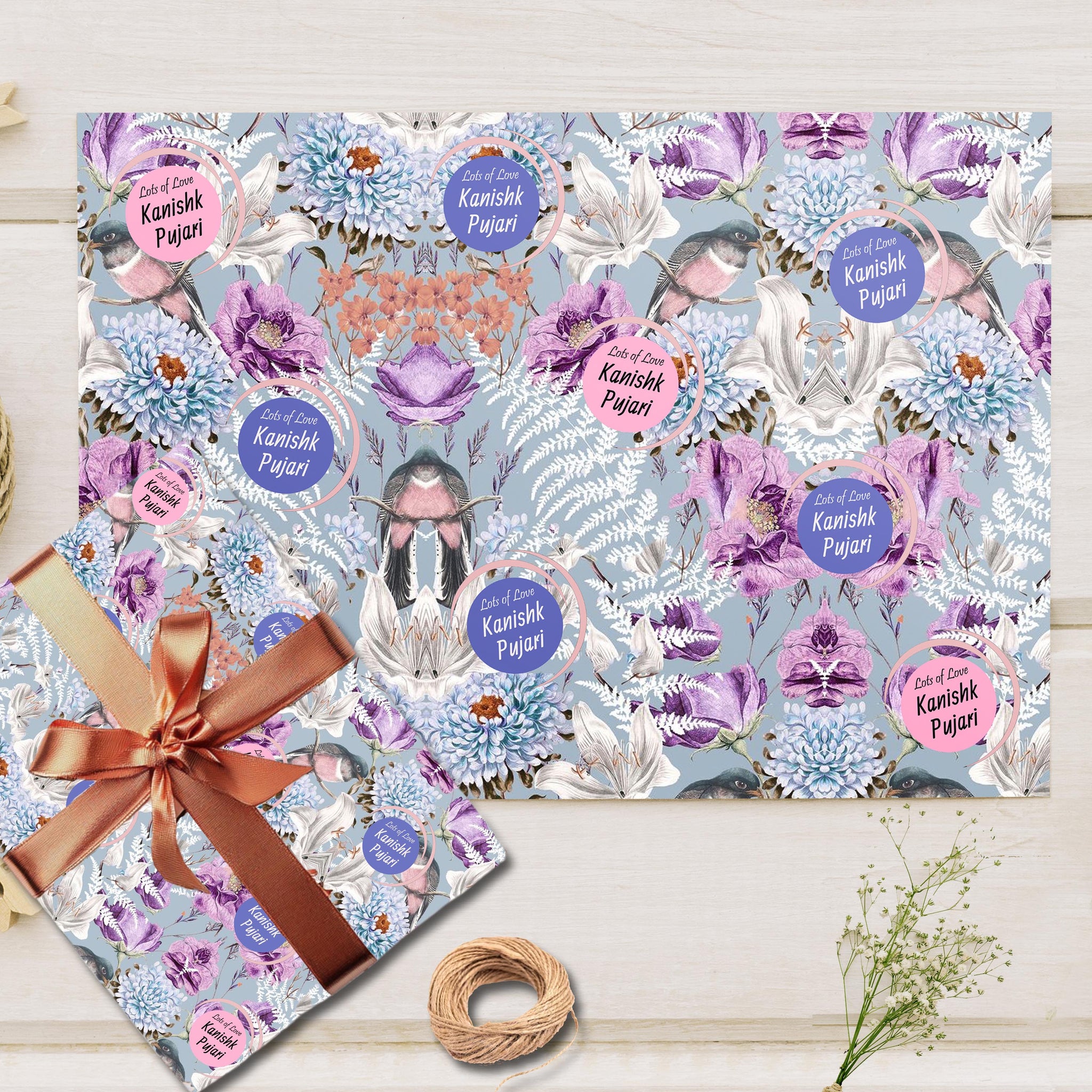 Custom Gift Wrapping Paper - Bespoke Garden Whispers