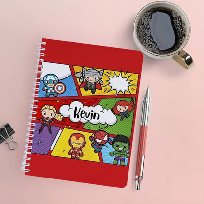 Personalised Notebook - A5 size - Superhero - Chatterbox Labels - Notebook
