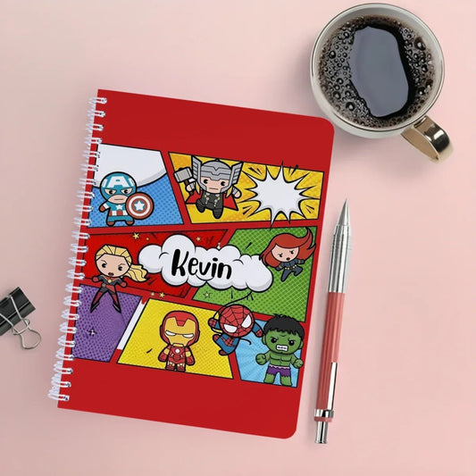 Personalised Notebook - A5 size - Superhero - Chatterbox Labels - Notebook