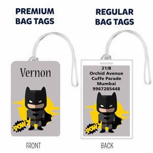 Bag Tags BatMan Design - Set of 5 Chatterbox Labels