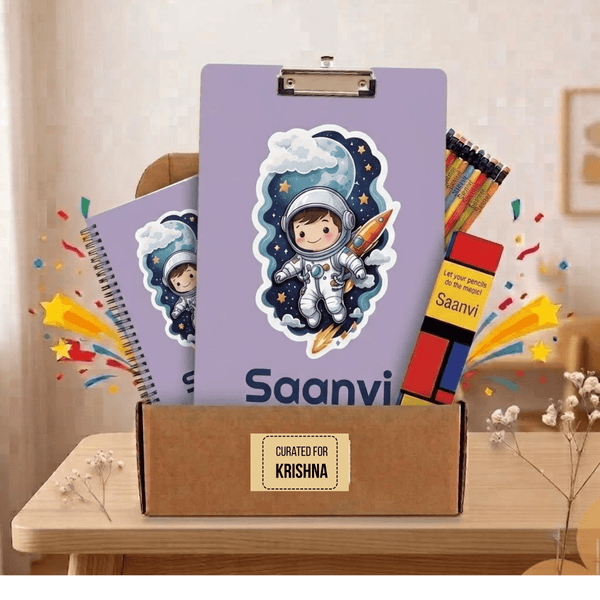 Smarty Pants Rakhi Gift Box - Examboard, Notebook & Doms Pencils - Chatterbox Labels-