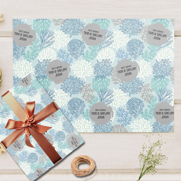 Custom Gift Wrapping Paper - Oceanic Flora