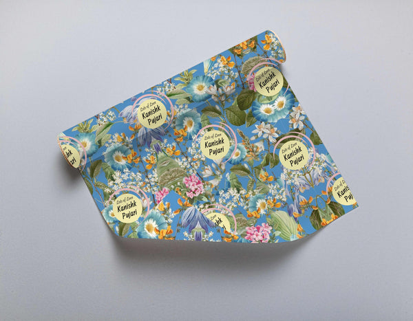 Personalised Gift Wrapping Paper - Bespoke Whispering Blooms Chatterbox Labels