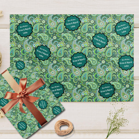 Custom Happy Diwali Gift Wrapping Paper - Paisley