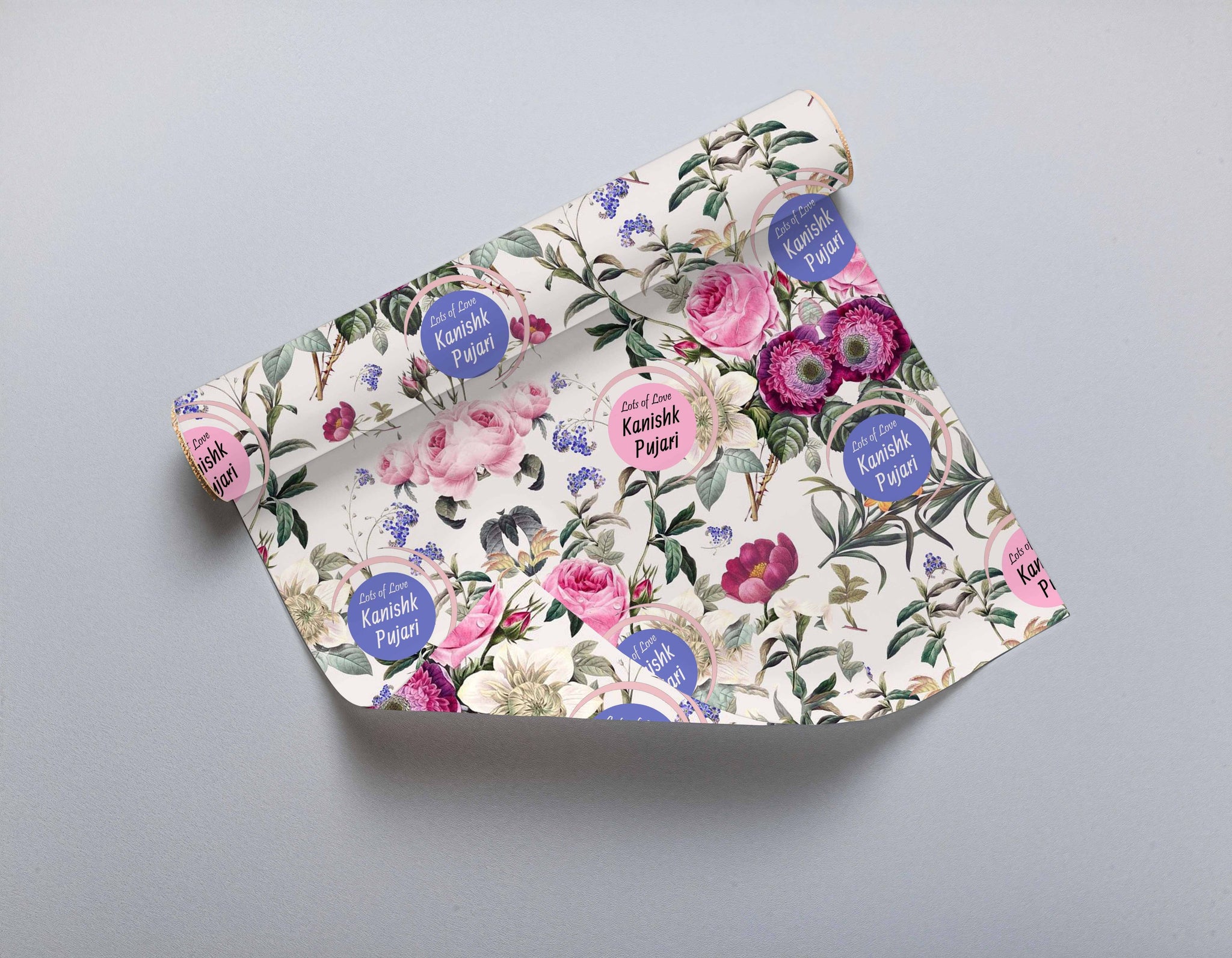 Personalised Gift Wrapping Paper - Bespoke Wildflower Dream Chatterbox Labels