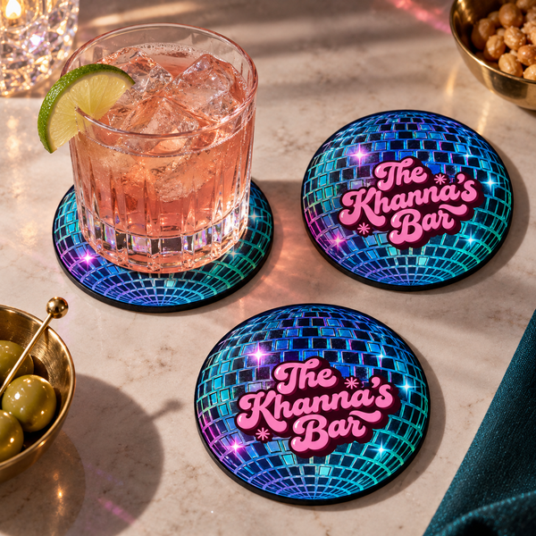 Personalised Coasters - The Disco Pour - Set of 6