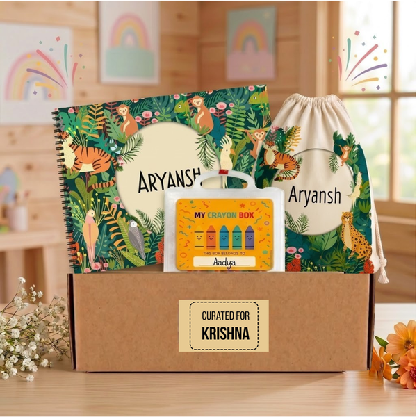 Little Artist Gift Box - Drawing Book, Crayon Box & Drawstring Bag - Chatterbox Labels-