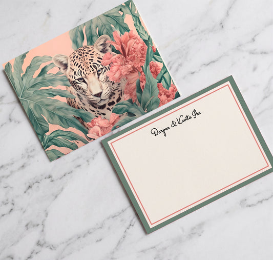 Personalised Note Cards With Envelopes - Tropical Muse - Chatterbox Labels - Notecards