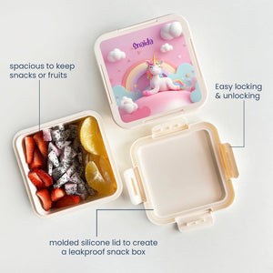 Custom Snack Box & Lunch Box for kids - Unicorn Design
