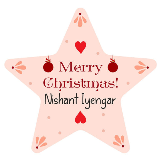 Custom Shape Christmas Gift Tags/Gift Labels - Star of Joy - Chatterbox Labels - Gift Tags
