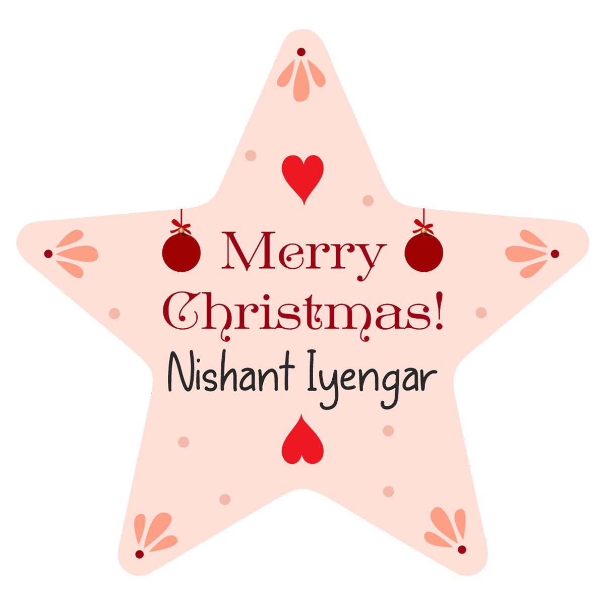 Custom Shape Christmas Gift Tags/Gift Labels - Star of Joy - Chatterbox Labels - Gift Tags